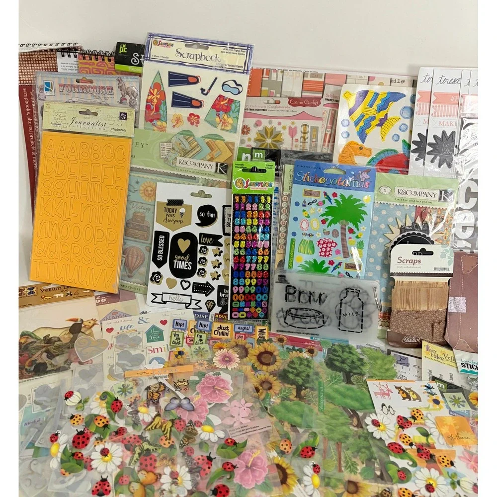 HUGE Lot Vintage Modern‎ Scrapbook Junk Journaling Stickers Stickopotamus